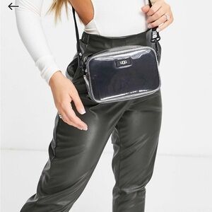 UGG Janey II Clear sheepskin crossbody bag with multiway strap in black